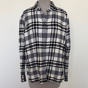 Madewell women  Black and White Plaid Jacket